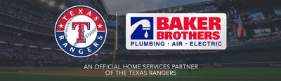 Baker Brothers Plumbing, Air Conditioning & Electrical Named as An Official Home Services Partner of the Texas Rangers, 2023 World Series Champions