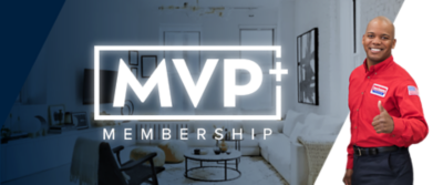 A smiling man giving a thumbs up for the MVP+ Membership in a living room setting.