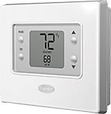 Non-programmable thermostat with 72 degrees on screen