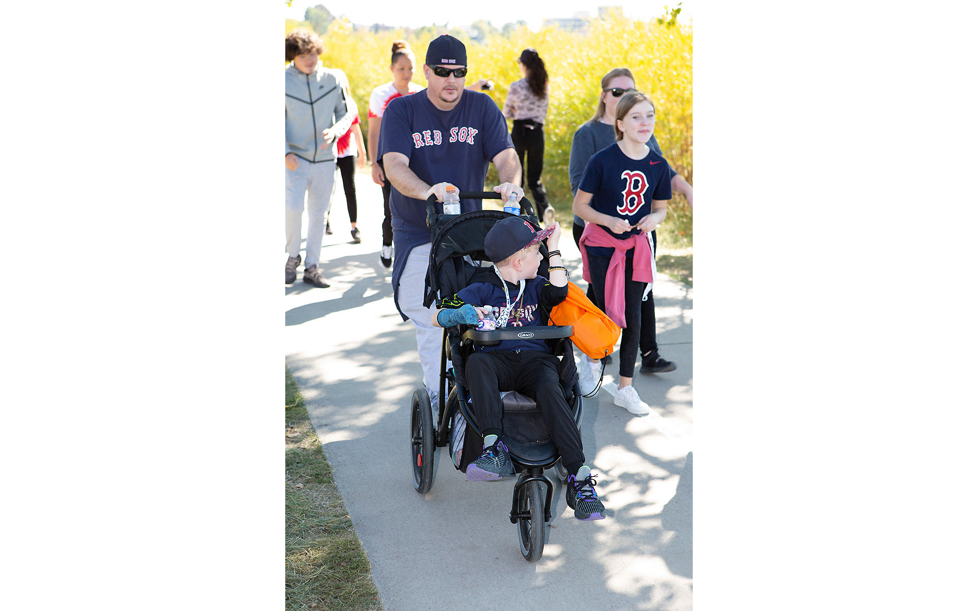 Walking at the ALS event.