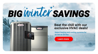 New Equipment Special - Big Winter Savings