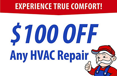 100 dollars off any HVAC repair