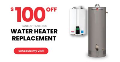 100 OFF Water Heater Replacement
