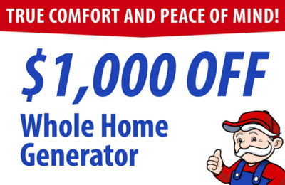 $1000 Off Whole Home Generator