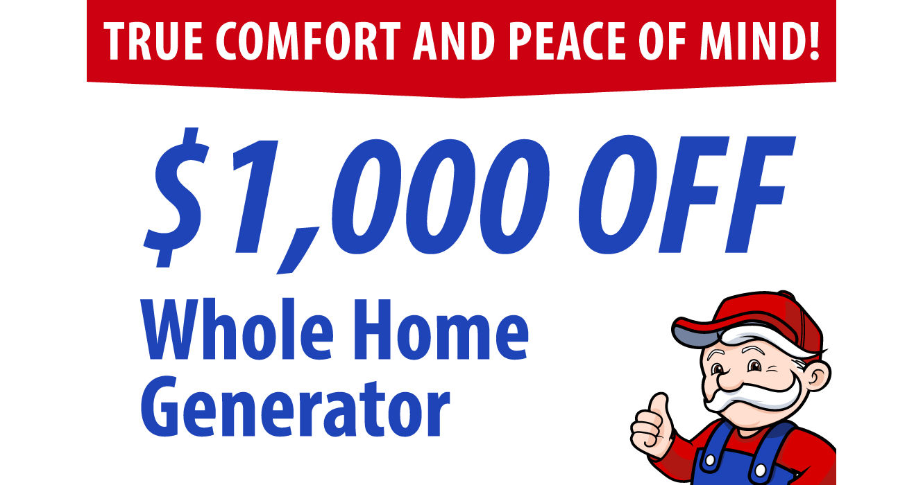 $1000 Off Whole Home Generator