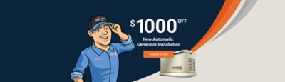 1000 off generator install promo with wayne and system