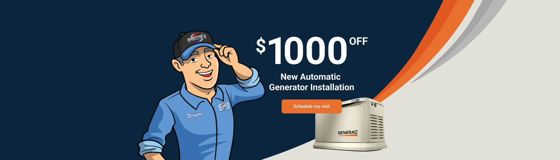 1000 off generator install promo with wayne and system