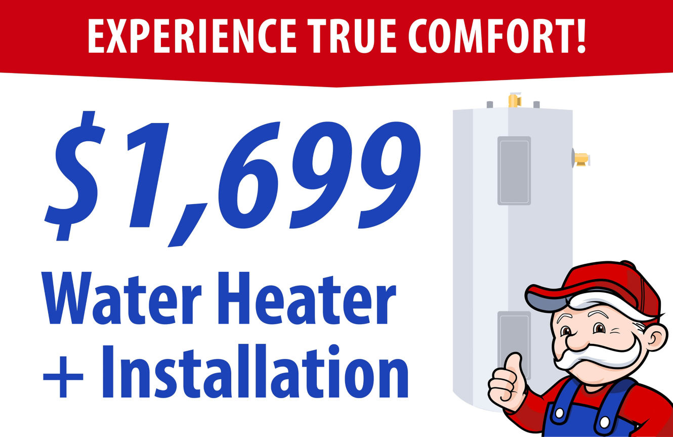 $1,699 Water Heater + Installation