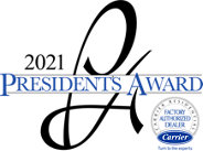 Carrier - 2021 Presidents Award - Factory Authorized Dealer in Denver