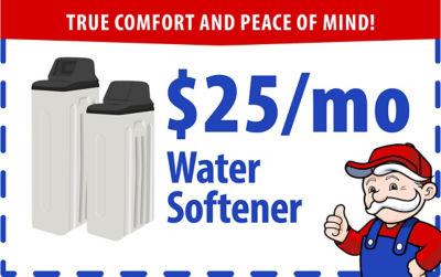 New Water Softener with payments as low as $25 per month