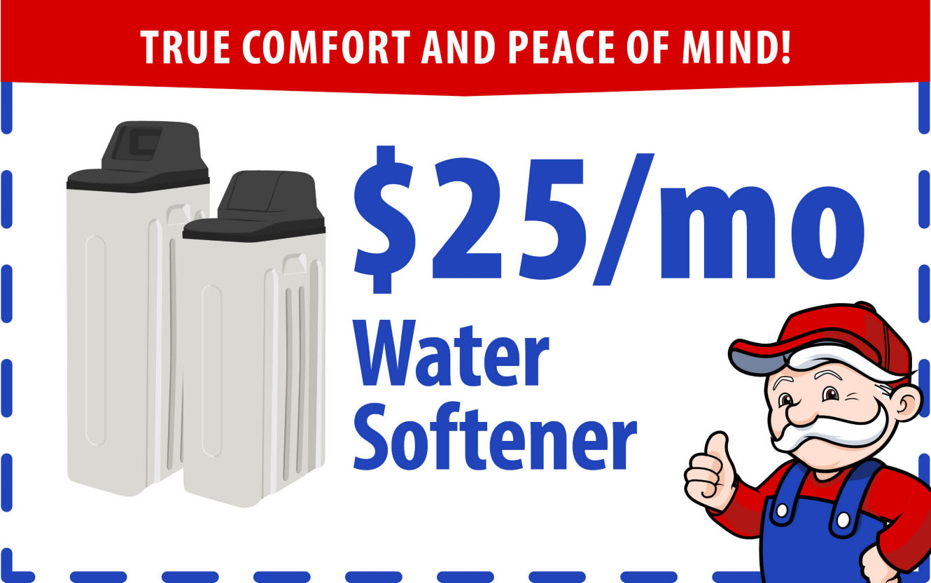 New Water Softener with payments as low as $25 per month
