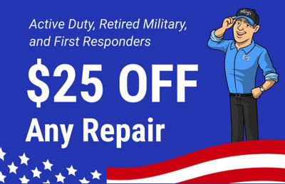 $25 OFF Any Repair for Active Duty, Retired Military and First Responders