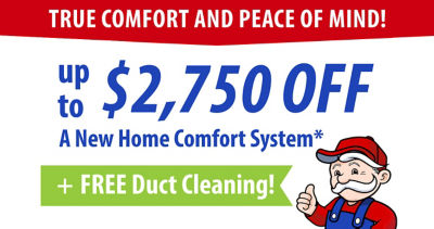 $2,750 OFF a New Home Comfort System