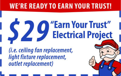 $29 "Earn Your Trust" Electrical Project. Up to a $280 value