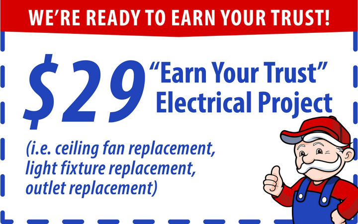 $29 "Earn Your Trust" Electrical Project. Up to a $280 value
