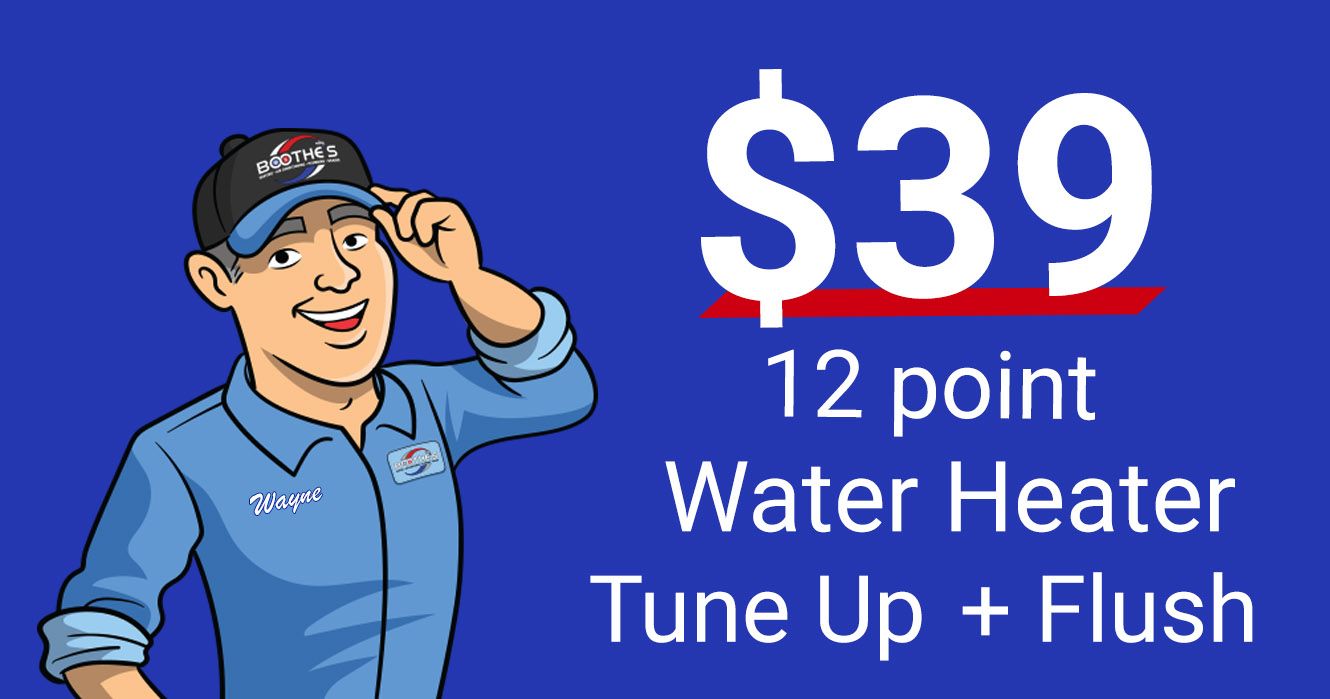 $39 water heater tune up and flush