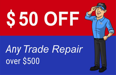 $50 Off any Trade Repair Over $500