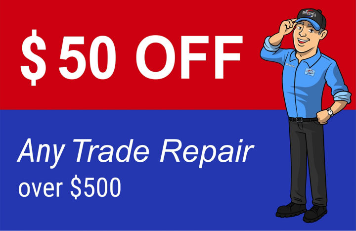 $50 Off any Trade Repair Over $500