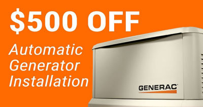 $500 Off Automatic Generator Installation