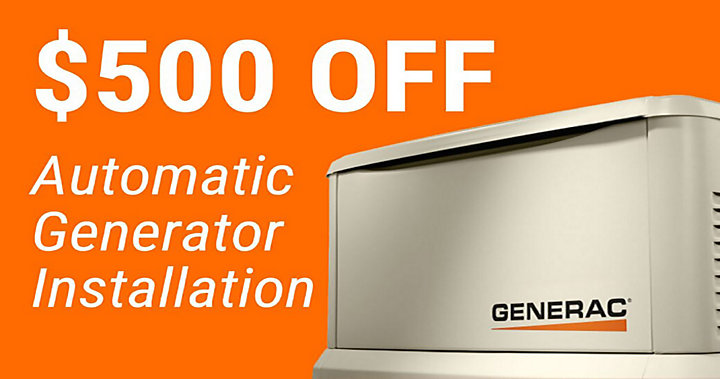 $500 Off Automatic Generator Installation