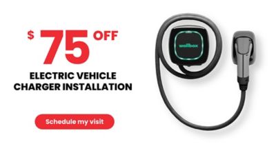 $75 OFF Electric Vehicle Charger Installation