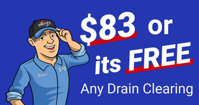 $83 or its free Any Drain Clearing 
