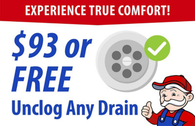 $93 or Free Unclog any Drain