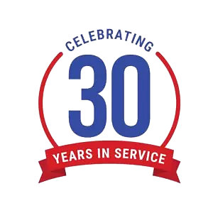 Boothe's 30 years logo