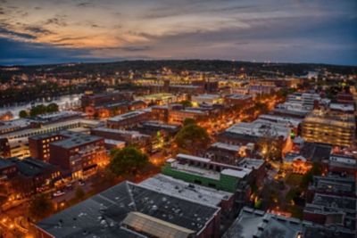 Aerial View of Columbus, Georgia at Dusk