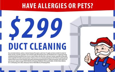 $299 Duct Cleaning Special