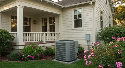 HVAC Unit Behind Pasadena Home