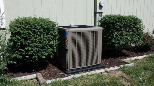 a air conditioner in a yard