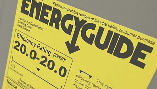 energy guide rating sticker