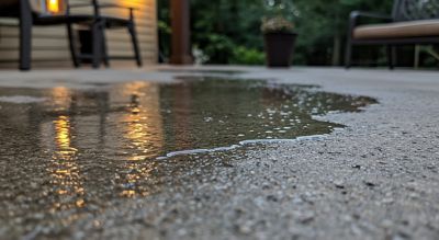 wet concrete from slab leak