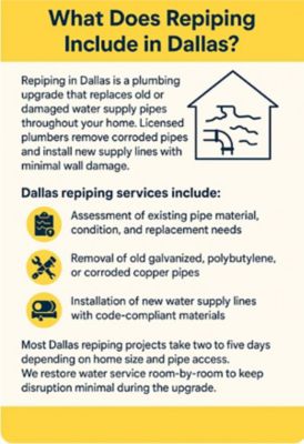 What Does Repiping Include in Dallas