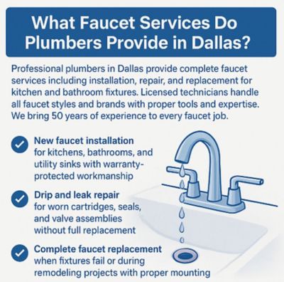 What Faucets Do Plumbers Provide In Dallas TX