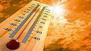 A thermometer with the sun shining through it