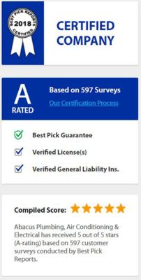 8 Year Consecutive Winner Abacus Plumbing Earns 2018 Ebsco Best Pick Certification