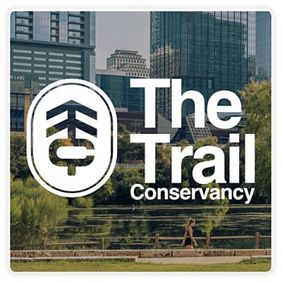 The Trail Conservancy logo with a person walking in the distance.