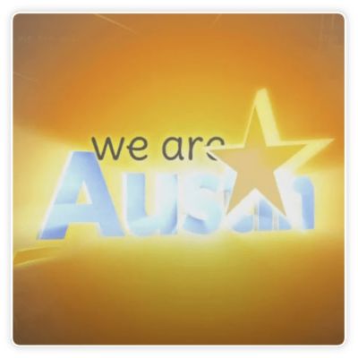 We Are Austin logo on a yellow background with a star.