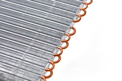 close up of ac coils 