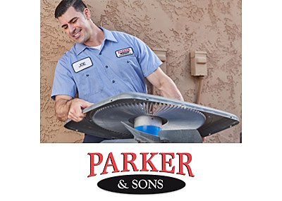 Technician performing an AC tune-up