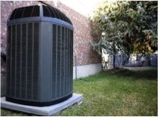 Heat pump unit outside of home