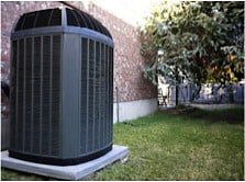 Heat pump unit outside of home