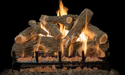 Artificial gas fireplace logs