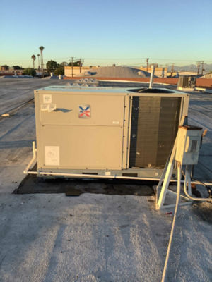 A NexGen AC unit on a roof.