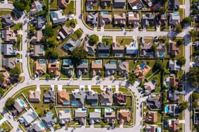 aerial view of Tampa suburubs