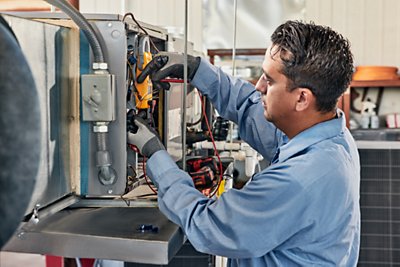 HVAC technician in training 