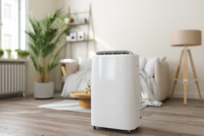 air purifier in a living room