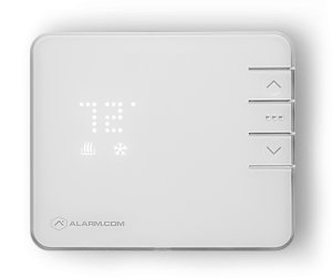 Smart thermostat showing 72 degrees